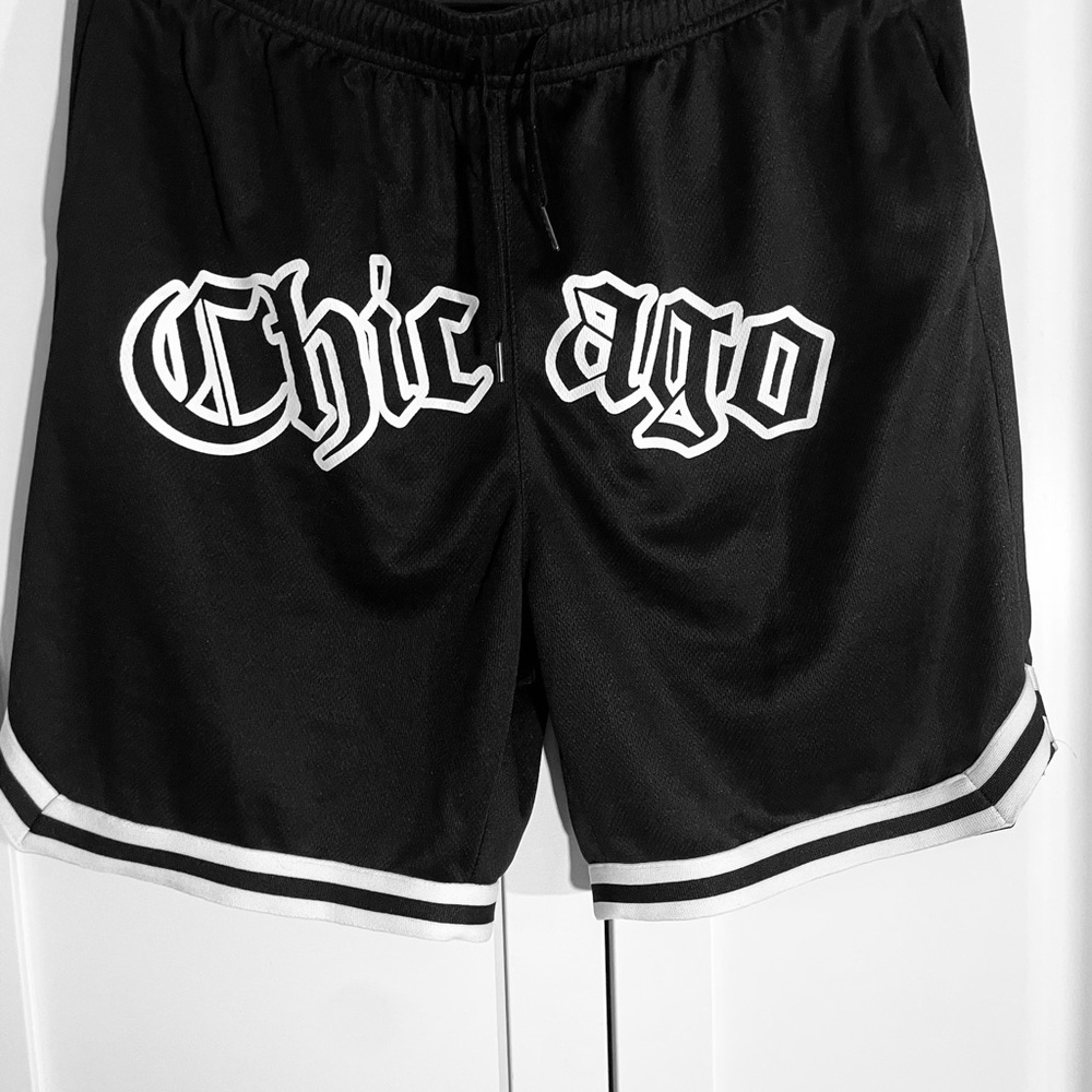Black Chicago Men's basketball Shorts